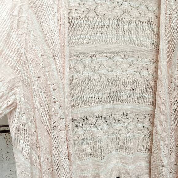 TORRID Pointelle Waterfall Drape Open Front Cardigan Sz 2 - Picture 7 of 8